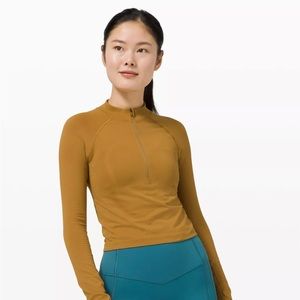 NWT lululemon zip crop top